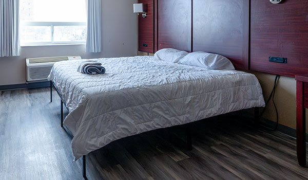 Bedroom in women's shelter