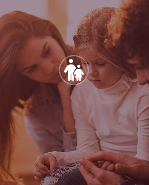 Family discussion serious topic